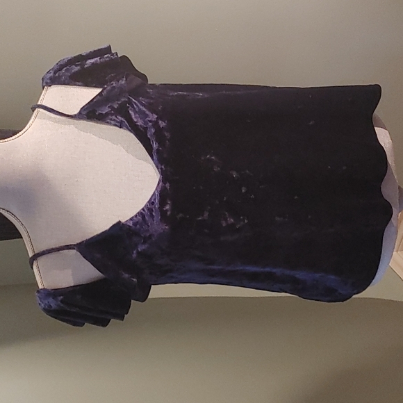 Navy Blue Velvet Top - Picture 2 of 8